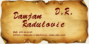 Damjan Radulović vizit kartica